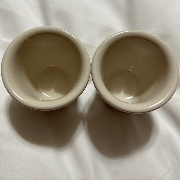 Longaberger Pottery Woven Traditions 2 Condiment,Votive Small Cups - Picture 3 of 4